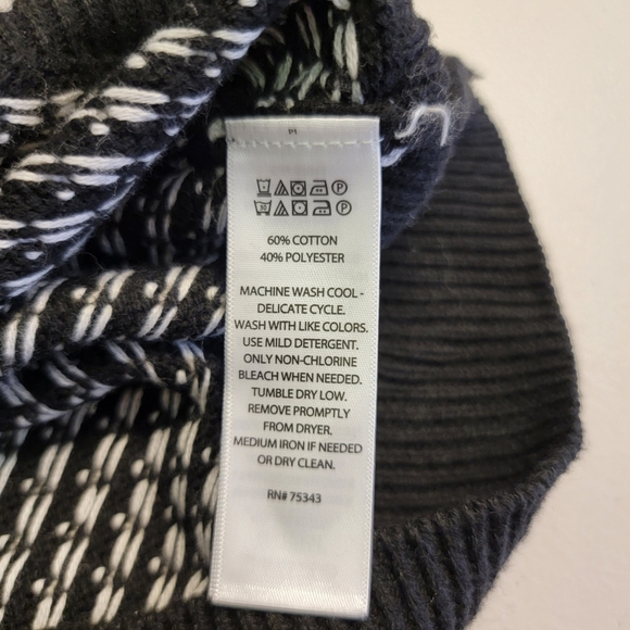 Tahari Womens Sweater Size Black White Polka Dot Pullover Top Puff Sleeve Sz XS - Picture 7 of 7